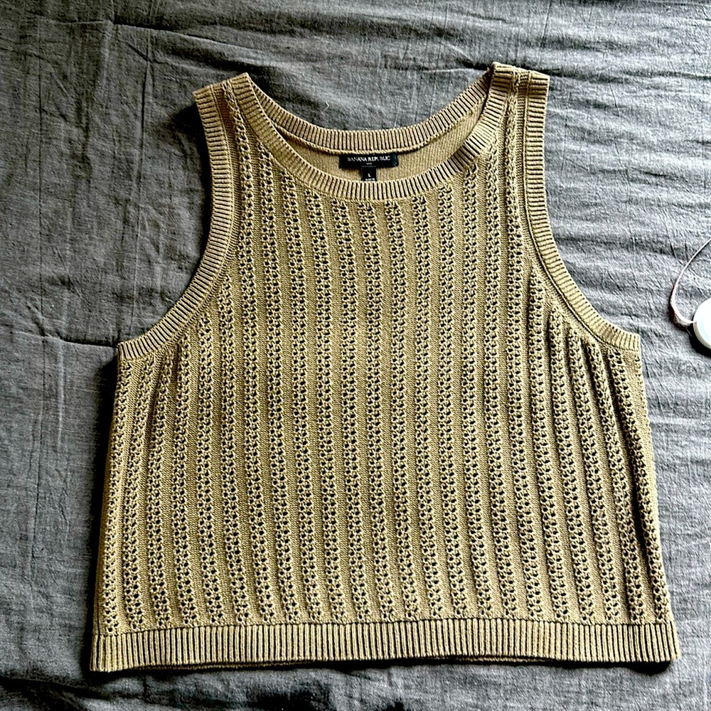 Banana Republic Brown Knitted Vest